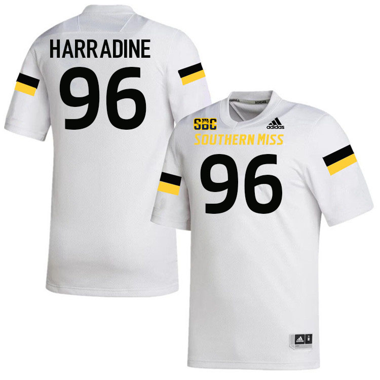Southern Miss Golden Eagles #96 Reed Harradine Football Jersey Stitched-White